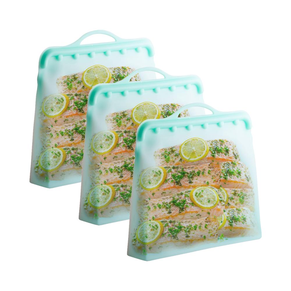 Eco-Friendly Reusable Silicone Food Storage Bags Set of 3 – LunaBranch