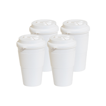 4 Non Foldable Cups Bundle ( Pink, White )
