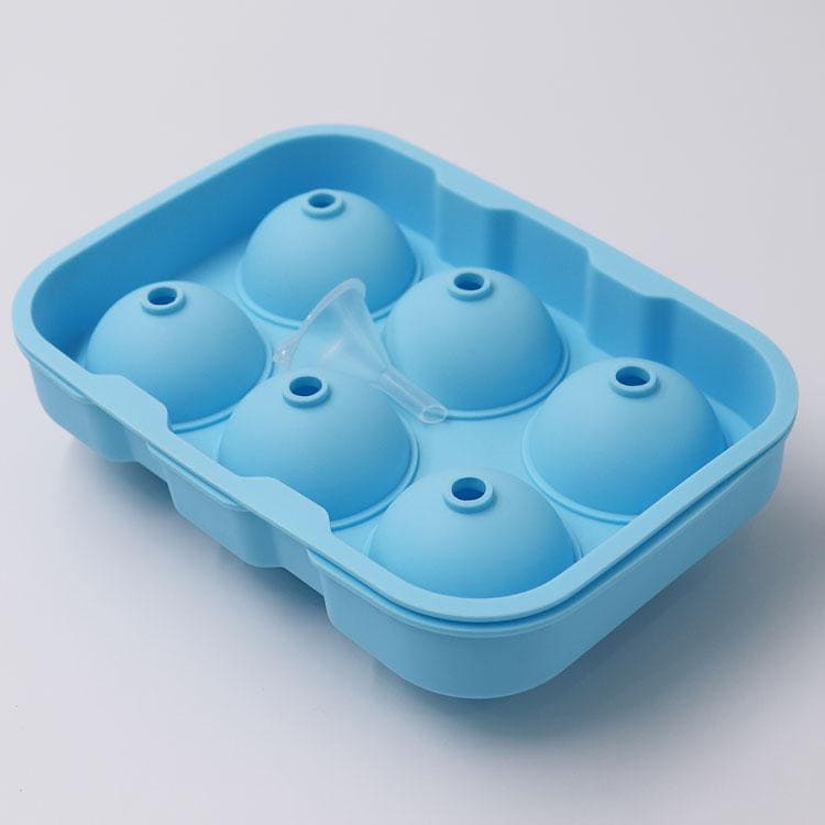 Ice Ball Maker,Reusable 2 inch Ice Cube Trays,Easy Release Silicone Round Ice Sphere Tray and Square Ice Cube Tray with Lids and Funnel for Whiskey