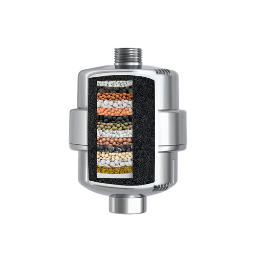 Innovative Multi-Stage Shower Head Filters | Natural Carbon, Microplastic-Free, Replacement Cartridges & Extra Replacement Options