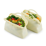 2Pack Reusable Snack Bags, Reusable Silicone Food Storage Bags, Silicone Reusable Bags, Cook, Store, Freeze, Dishwasher and Microwave Safe, Plastic and BPA Free
