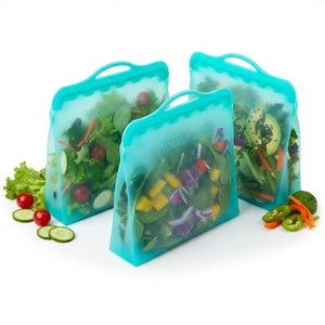 Half Gallon Reusable Silicone Food Storage Bags 3-Pack, Freezer, Dishwasher & Microwave Safe, BPA-Free – Innovative Technology Products Corp