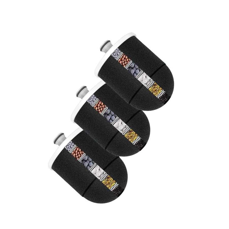 Innovative Natural Carbon Block Shower Head Replacement Cartridges 3 Pack (6-Months Filter Life) Innovative Technology Products Corp
