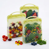 Reusable Silicone Food Storage Bags 3-Pack, Dishwasher & Microwave Safe, Freezer Safe, BPA-Free, Food Grade – Innovative Technology Products