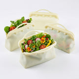 4Pack Reusable Silicone Food Storage Bags, Reusable Snacks Bags Cook, Store, Freeze, Dishwasher and Microwave Safe, Plastic and BPA Free