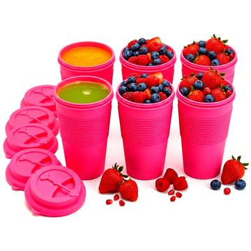 6 Non Folding Cups Bundle ( Pink, White )