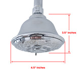 Innovative Technology 6-Settings Chrome 4.5-in Round Fixed Shower Head 3.0 GPM