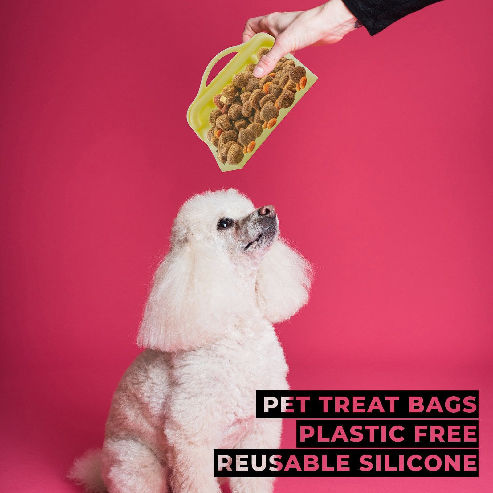 Pink dog food outlet bag